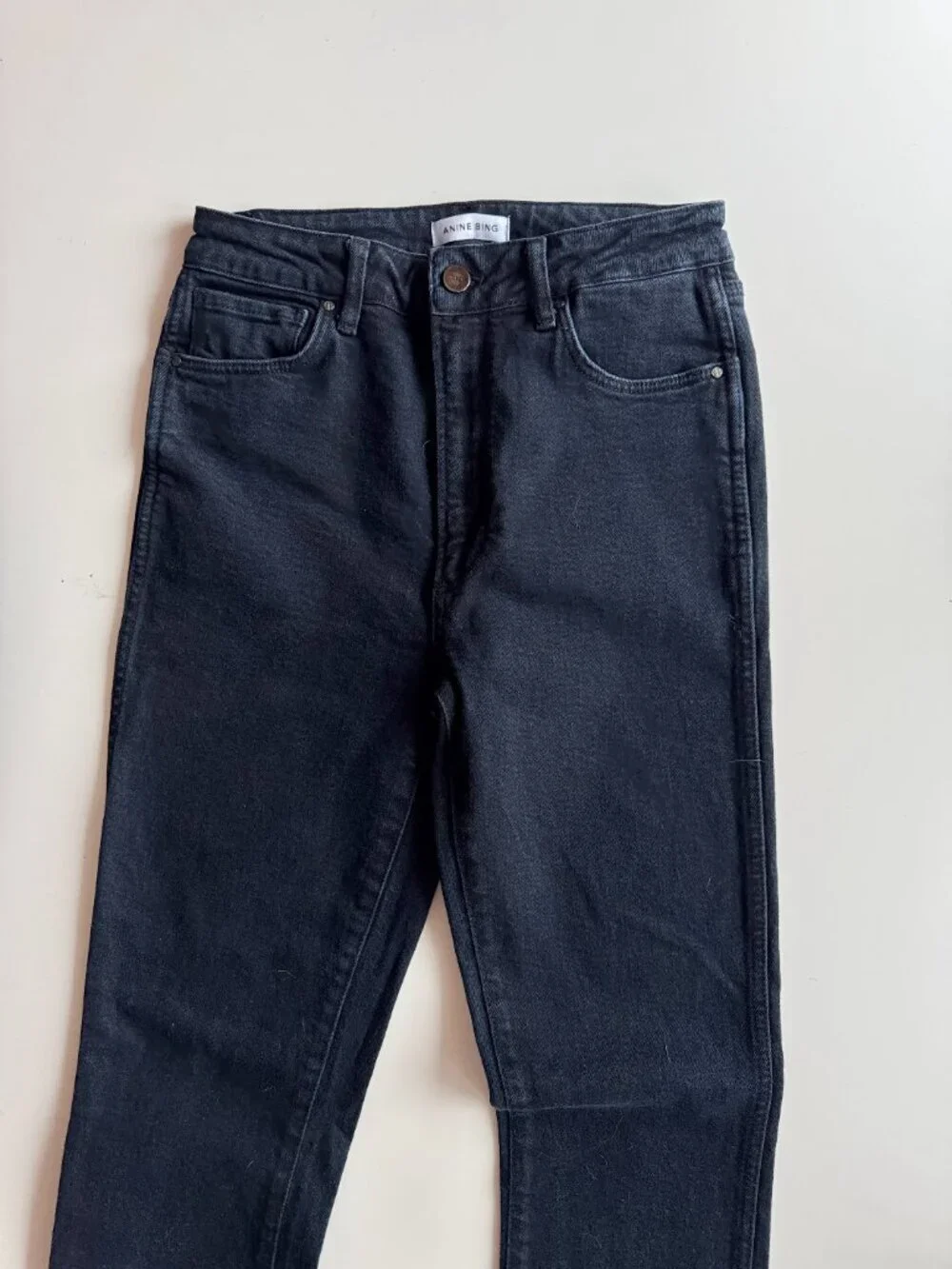 ANINE BING Jagger OD Black Dark Blue High Rise Skinny Ankle Jeans, Size 28 - Picture 6 of 14